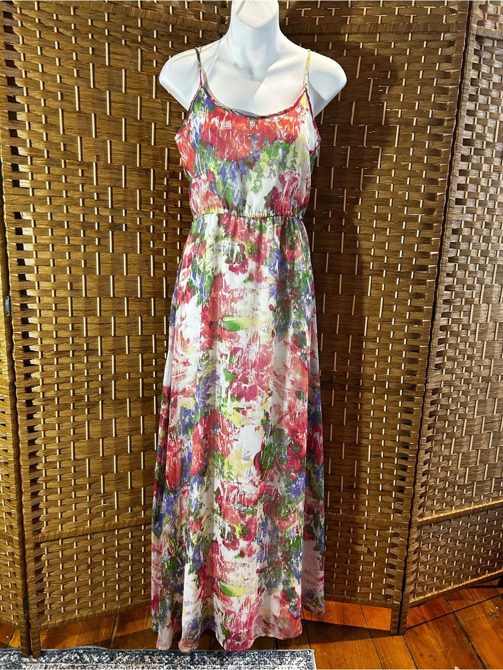 Jack by BB Dakota Watercolor Floral Maxi Dress Size XS / 0 Chiffon Sundress